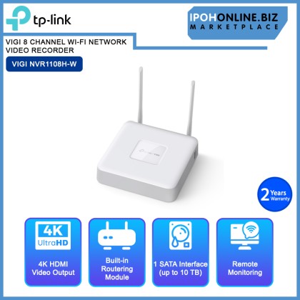 TP-LINK VIGI NVR1108H-W 8 CHANNEL WI-FI NETWORK VIDEO RECORDER TP-LINK VIGI NVR1108H-W 8 CHANNEL WI-FI NETWORK VIDEO RECORDER